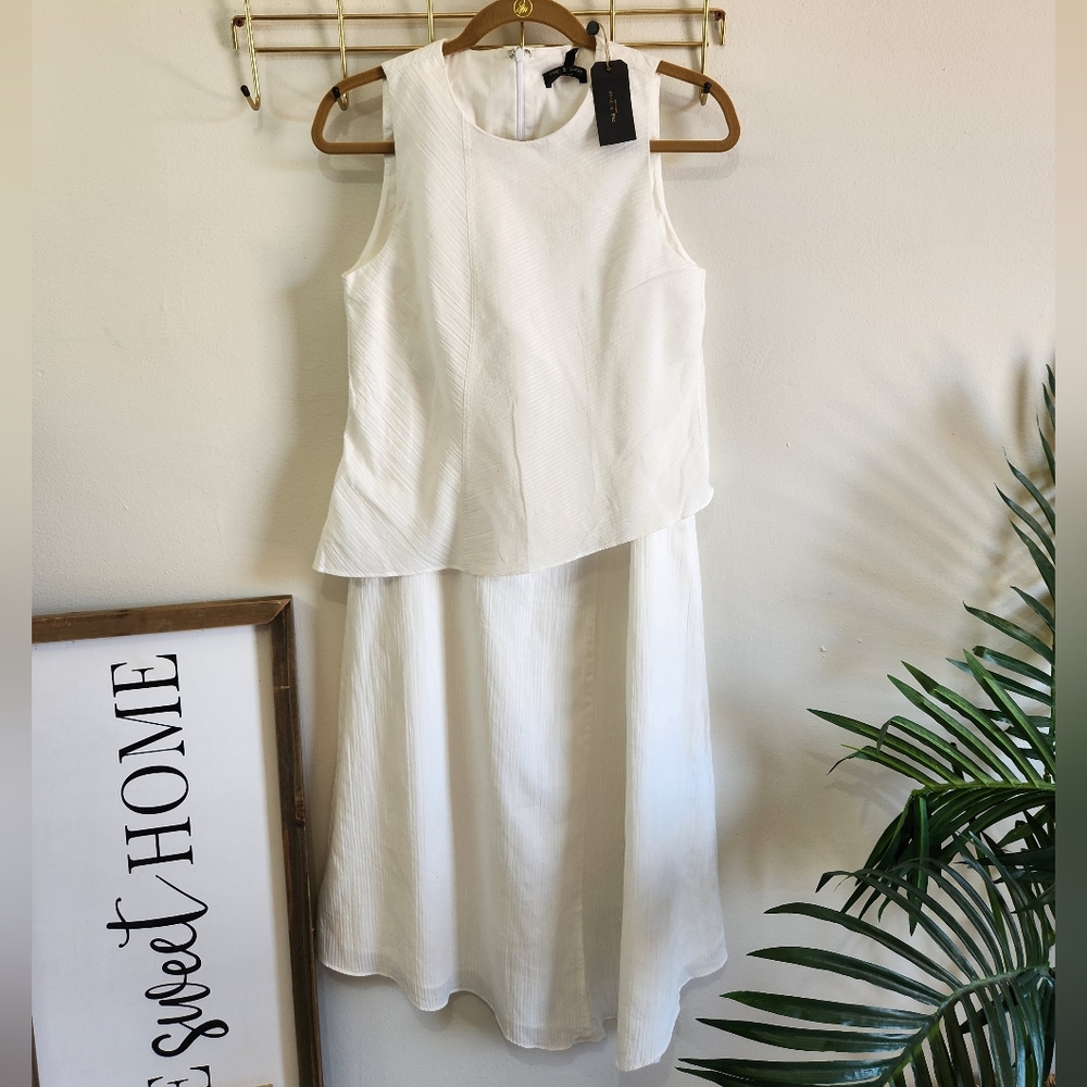 Rag & Bone Fernay Asymmetrical Dress  size S Cotton white color